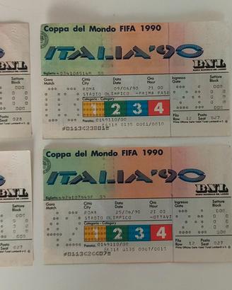 Biglietti originali Italia 90 stadio Olimpic