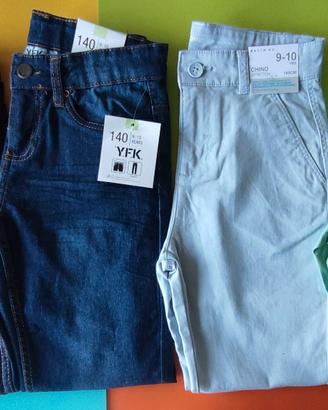 Pantaloni lunghi bambino 9-10 anni 140 cm
