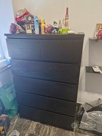 Cassettiera Ikea nera