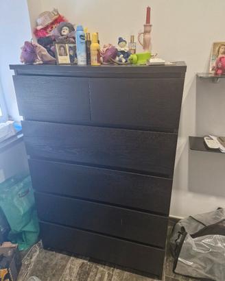 Cassettiera Ikea nera