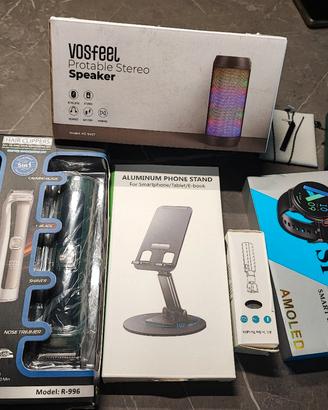 smart watch, taglia capelli, cassa bluetooth 