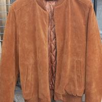 giubbino bomber foderato effetto camoscio 