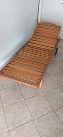 lettino prendisole in legno