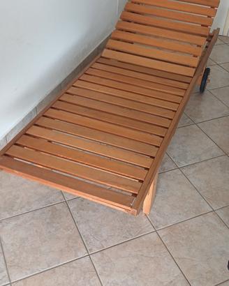lettino prendisole in legno