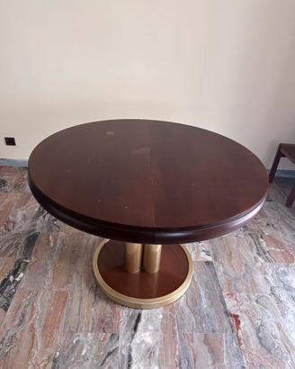Tavolo da pranzo rotondo allungabile in legno
