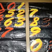 KART Numeri Gara kart altezza 12,5cm