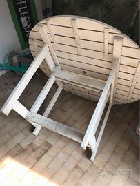 tavolo legno da giardino con foro porta-ombrellone