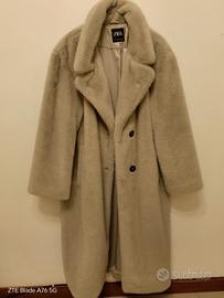 Pelliccia lungha Zara grey faux fur 