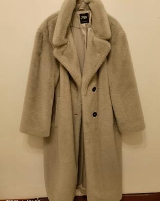 Pelliccia lungha Zara grey faux fur 