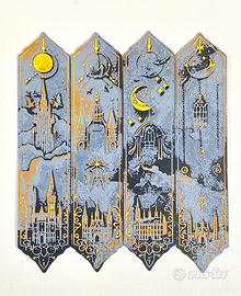 Set 4 Segnalibri Harry Potter con effetti 3D