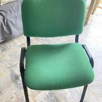 Sedia studio/ufficio in tessuto verde