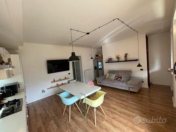 Trilocale 90 mq arredato con giardino e box