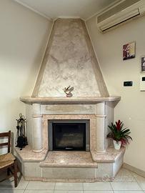 Rivestimento Marmo Rosa Tea per camino