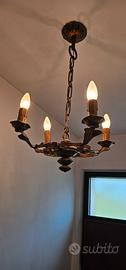 lampadario in ferro battuto