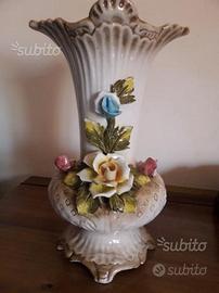 Gualdo ceramica maiolica Vaso " Delle Rose"