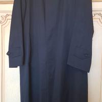 Trench Burberry blu con fodera staccabile in lana