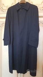 Trench Burberry blu con fodera staccabile in lana