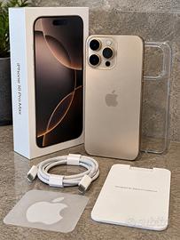 IPHONE 16 pro max 256 color sabbia