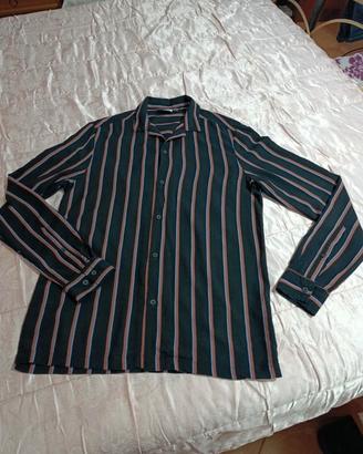 Camicia nera con righe " Asos"