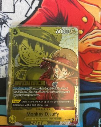 Monkey d luffy promo p-116 winner