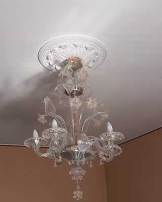 Lampadario del 1800 in vetro di Murano