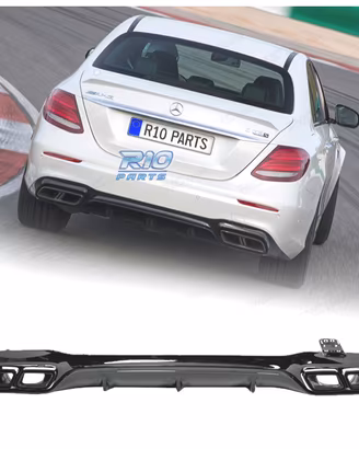 DIFFUSORE MERCEDES W213 16-20 LOOK AMG E63 NERO LU