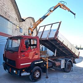 MERCEDES 814 RIBALTABILE TRILATERALE CON GRU EFFER