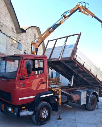 MERCEDES 814 RIBALTABILE TRILATERALE CON GRU EFFER