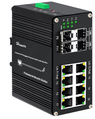 Switch Ethernet Industriale Gigabit PoE+ 12 Porte