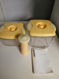 GUZZINI CONTENITORI SOTTOVUOTO + POMPETTA +ISTRUZ.