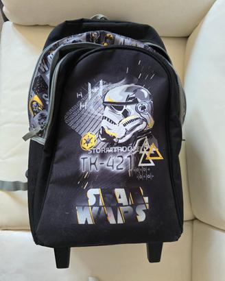 Zaino scuola con ruote Star wars