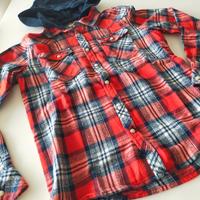 camicia scozzese come nuova + felpa