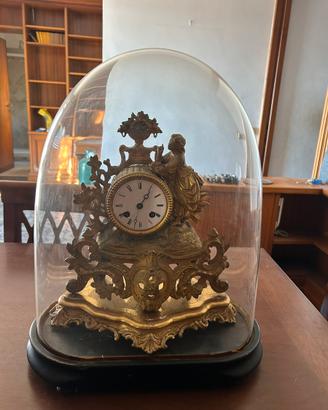 Orologio da tavolo fine ’800 con campana vetro