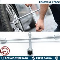 CHIAVE a CROCE per Ruote Auto 17 19 21 23 ACCIAIO