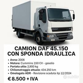 Camion DAF 45.150 con sponda idraulica