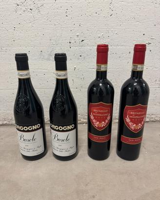 Vino Barolo e Brunello