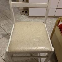 Sedie n* 6 per casa in legno bianco