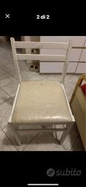 Sedie n* 6 per casa in legno bianco