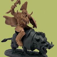 SOLDATINO FANTASY NANO SU CINGHIALE N.2. 1/32