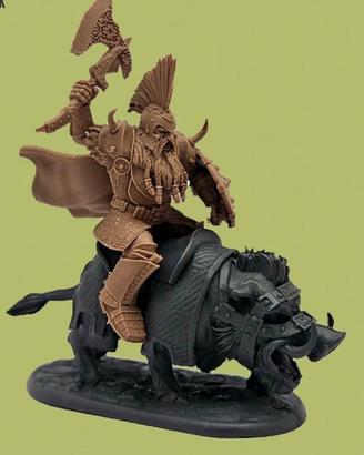 SOLDATINO FANTASY NANO SU CINGHIALE N.2. 1/32