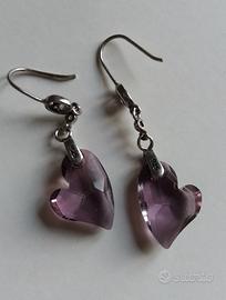 orecchini in argento e Swarovski