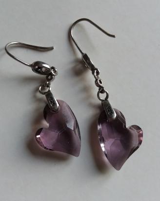 orecchini in argento e Swarovski