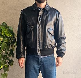 Giacca vintage Schott in pelle, taglia 48