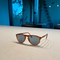 Occhiali da sole Persol a goccia marroni chiari