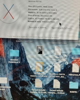 Imac Intel i3 16 giga ram