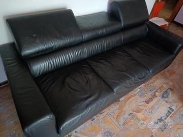 Divano Lineare Manhattan Vera Pelle Made in Italy