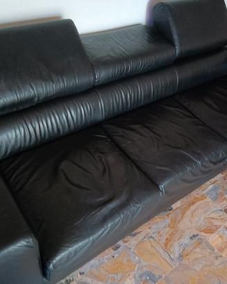 Divano Lineare Manhattan Vera Pelle Made in Italy