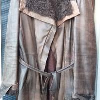 GIACCA PELLE TREQUARTI CON PELLICCIA