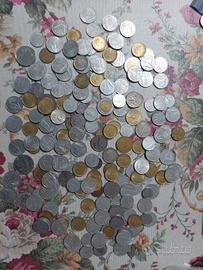 monete lire 100, 500, 10, 20,5, 50