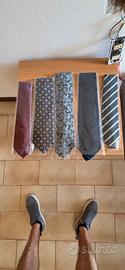 Set 5 Cravatte Eleganti Uomo Made in Italy (Nuove